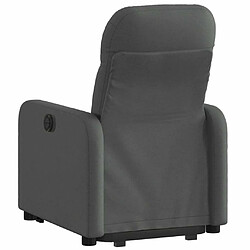 Acheter Maison Chic Fauteuil Relax pour salon, Fauteuil inclinable électrique gris foncé tissu -GKD60194