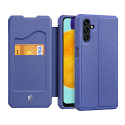 dux ducis skin x etui type bibliotheque pour samsung galaxy a13 5g bleu