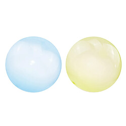 2x Ballon à Bulles Gonflable Super Ballon Extensible Fête En Plein Air Bleu + Jaunes