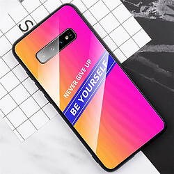 Wewoo Coque Rigide Pour Galaxy S10 + PC antichoc + TPU + étui de protection en verre rose