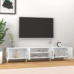 Avis Maison Chic Meuble TV scandinave - Banc TV pour salon blanc 180x31,5x40 cm bois d'ingénierie -MN26438