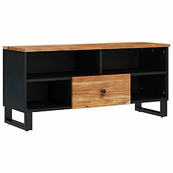 Maison Chic Meuble TV scandinave - Banc TV pour salon 100x33x46 cm bois d'acacia solide et d'ingénierie -MN88175