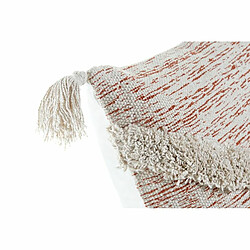 Acheter Coussin DKD Home Decor Beige Orange Polyester Coton Aluminium Frange (45 x 10 x 45 cm)