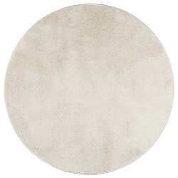 vidaXL Tapis OVIEDO à poils courts beige Ø 80 cm