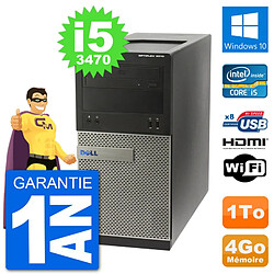 PC Dell 3010 MT i5-3470 RAM 4Go Disque Dur 1To HDMI Windows 10 Wifi - Occasion