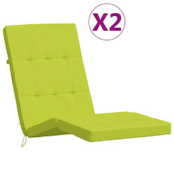 Maison Chic Lot de 2 Coussins Confort,Coussins de chaise longue vert vif tissu oxford -GKD81900