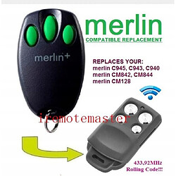 GUPBOO Télécommande Universelle de Rechange Télécommande de remplacement de porte de garage Merlin C945 plus sur