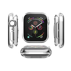 Acheter Wewoo Coque en TPU plaqué pleine couverture pour Apple Watch séries 5 et 4 de 44 mm transparent