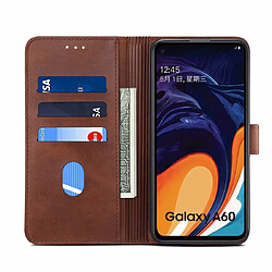 Acheter Wewoo Housse Coque Pour Galaxy A60 GUSSIM Business Style Étui en cuir à rabat horizontal avec support et fentes cartes et portefeuille marron