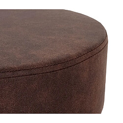 Decoshop26 Tabouret réglable en hauteur Ø 35cm imitation daim marron foncé vintage 04_0005330 pas cher