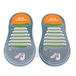 Avis Facile sans lacets lacets élastique silicone plat chaussure en dentelle ensemble pour les enfants bleu changement