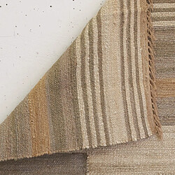 Avis Aubry Gaspard Tapis en jute naturel et coton naturel et teinté Ethnique Naturel et gris - 160 x 230 cm.