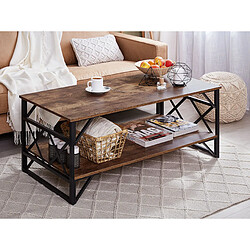 Beliani Table basse Panneau de particules de bois Marron BOLTON