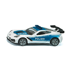 siku 1525, Voiture de Police Chevrolet Corvette ZR1, jouet de police, métal/plastique, bleu/blanc, Capot ouvrable