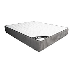 Vente-Unique Ensemble 140 x 190 cm sommier tapissier + matelas mousse HR et accueil latex ép.30cm - MALINO de YSMÉE