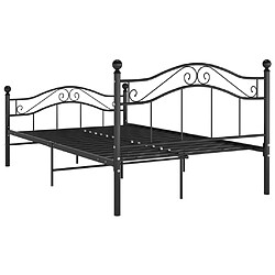 Acheter vidaXL Cadre de lit sans matelas noir métal 120x200 cm