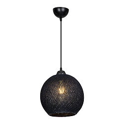 Helloshop26 Lustre lampe lumière suspendu suspension lisburn corde de jute hauteur 65 cm E27 noir 03_0007534