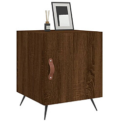 Avis vidaXL Tables de chevet 2pcs chêne marron 40x40x50cm bois d'ingénierie