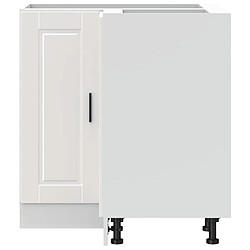 Acheter vidaXL Armoire d'angle de cuisine Porto blanc brillant bois ingénierie