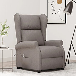 vidaXL Fauteuil Taupe Tissu