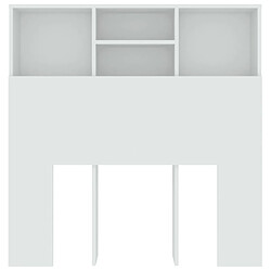 Avis vidaXL Armoire de tête de lit Blanc 100x19x103,5 cm