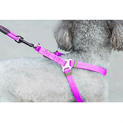 Wewoo Pour chien + Harnais + Magenta Laisse Trois ensembles, L, Taille de la poitrine: 57-90cm, col du col: 40-64cm, Poids de l'animal: 35kg Ci-dessous Collier pas cher