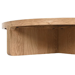 Pegane Table basse, table de salon ronde en bois coloris naturel - diamètre 121 x Hauteur 31,50 cm pas cher