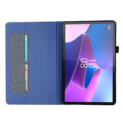 Etui en PU avec support et porte-carte pour votre Lenovo Tab P11 Pro Gen 2 - bleu