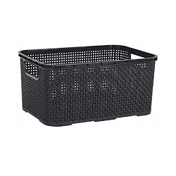 BranQ 1743 Conteneur de stockage Boîte Panier 10L Design rotin anthracite