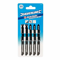 Silverline 5 lames de scie sauteuse LU 75 mm HCS pour le bois