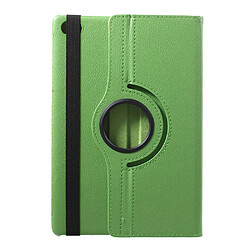 Etui en PU litchi support rotatif 360 degrés vert pour votre Huawei MediaPad M5 lite 10