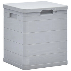 Helloshop26 Coffre boîte meuble de jardin rangement 90 litres gris clair 02_0013049