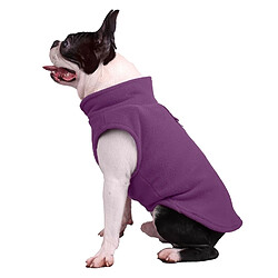 Wewoo Hiver vêtements de flanelle polaire pour animaux de compagnie manteau bouledogue français costumes de carlin veste chiens chiotstaille XL violet