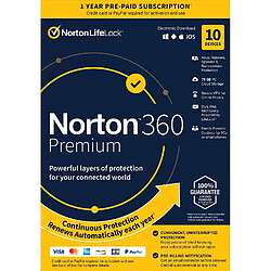 Symantec Norton Norton 360 Premium 2022 | 10 Devices |