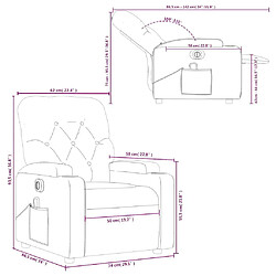 vidaXL Fauteuil de massage inclinable électrique gris similicuir pas cher