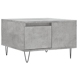 Maison Chic Table basse,Table Console Table d'appoint, Table pour salon gris béton 55x55x36,5 cm bois d'ingénierie -MN82731