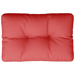 vidaXL Coussin de palette rouge 60x40x12 cm tissu