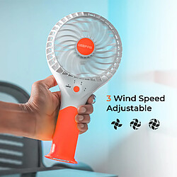 Geepas Mini Ventilateur Rechargeable Ventilateur Portable Personnel avec Ventilateur de Voyage USB Électrique Silencieux à 3 Vitesses-Orange pas cher