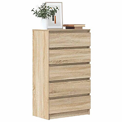 vidaXL Commode Chêne sonoma 60x36x103 cm Bois d'ingénierie