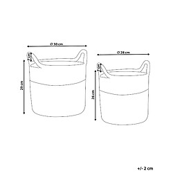 Avis Beliani Lot de 2 pots de fleurs MATIKU Osier Naturel