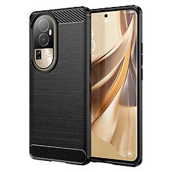 Htdmobiles Coque pour Oppo Reno 10 / 10 Pro 5G - housse etui silicone gel carbone + verre trempe - NOIR