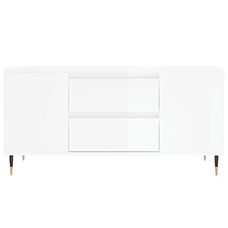 Acheter vidaXL Table basse blanc brillant 102x44,5x50 cm bois d'ingénierie