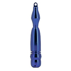 Pipe sèche en métal DEGOM avec porte clé ou tour de cou intégré Blue