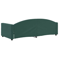 Acheter vidaXL Lit de repos sans matelas vert foncé 90x200 cm velours