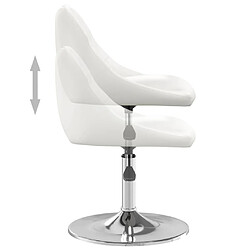 Avis vidaXL Tabouret de bar Blanc Similicuir