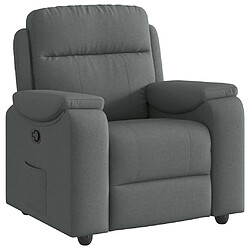 vidaXL Fauteuil inclinable Gris foncé Tissu