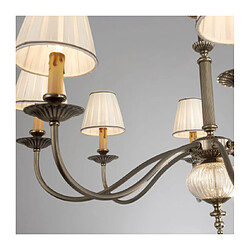 Luminaire Center Chandelier classique ASCOT laiton antique 8 ampoules