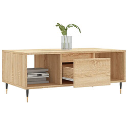 Avis vidaXL Table basse Chêne sonoma 90x50x36,5 cm Bois d'ingénierie