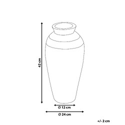 Avis Beliani Vase décoratif PLATEJE fait à la main Céramique 42 cm Bleu