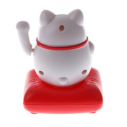 Acheter solaire alimenté élever patte fortune chat animal figure jouet décor à la maison rouge